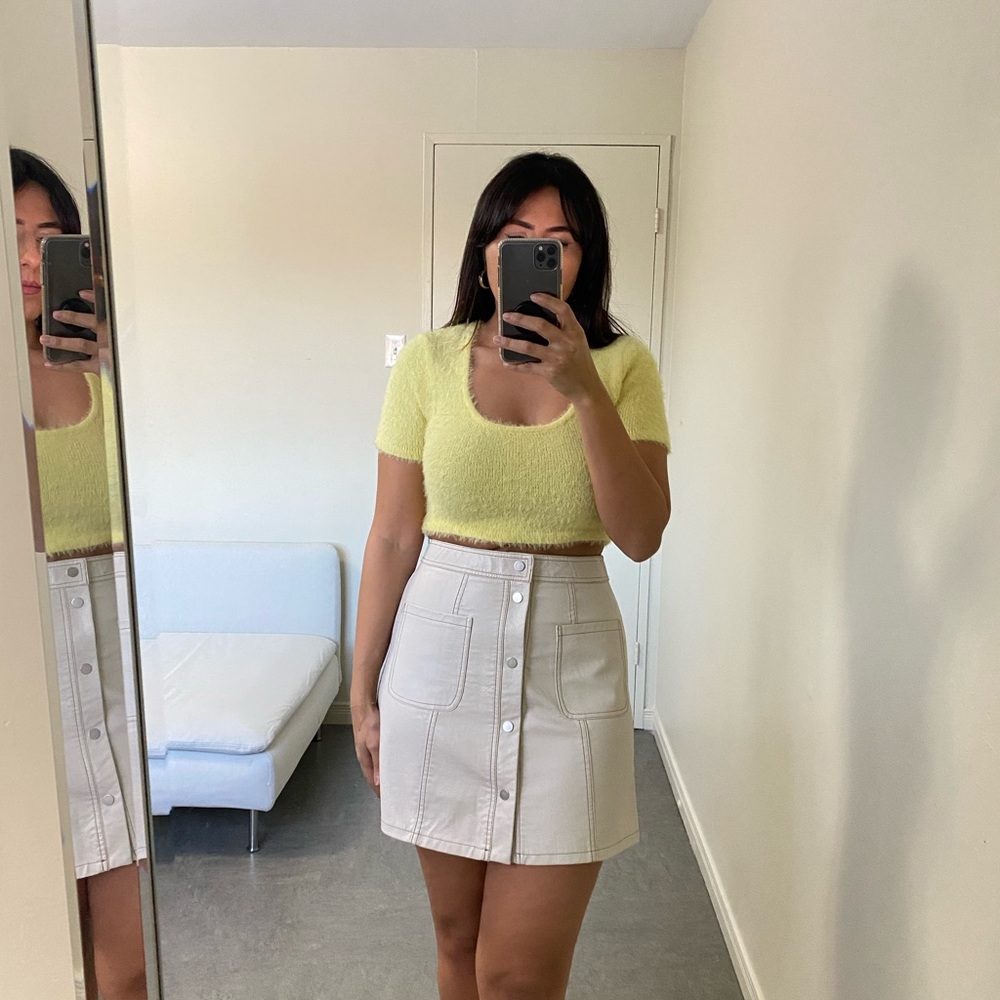 🛍️NEW RIVER ISLAND FAUX LEATHER SKIRT